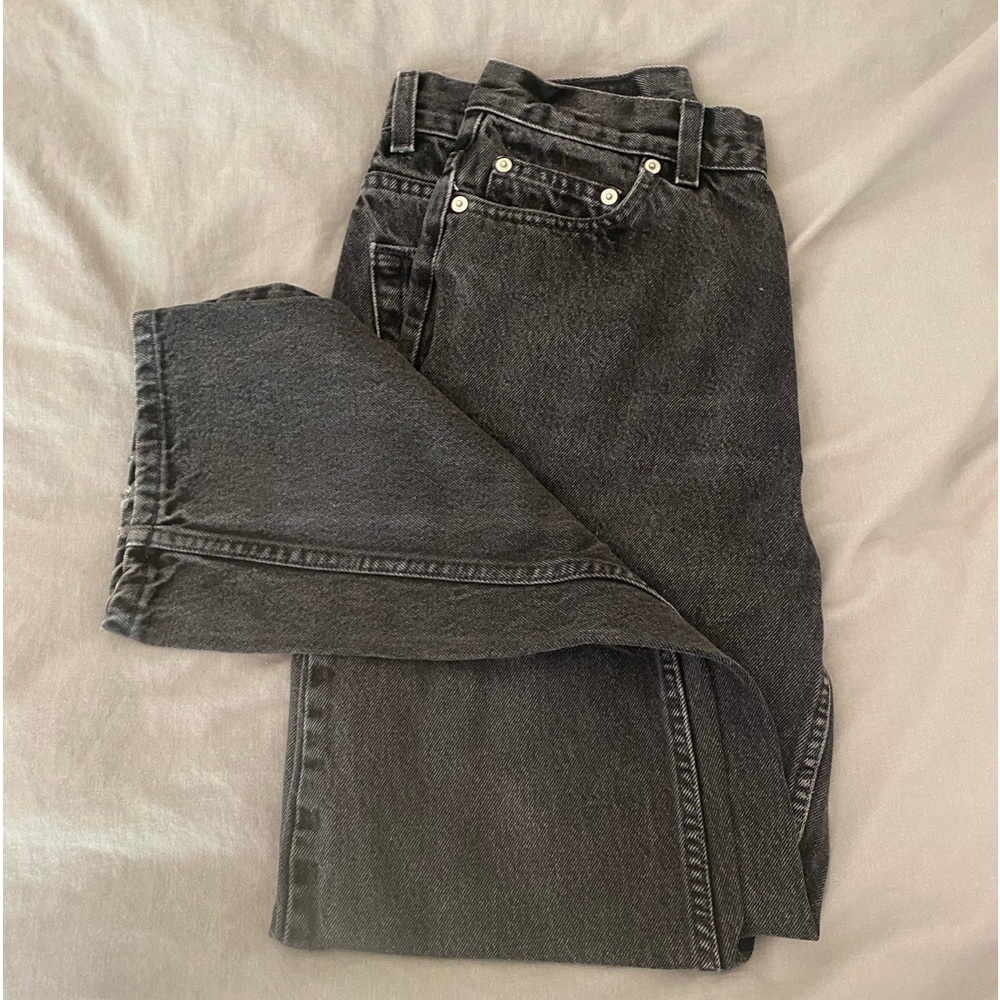 Black straight jeans
